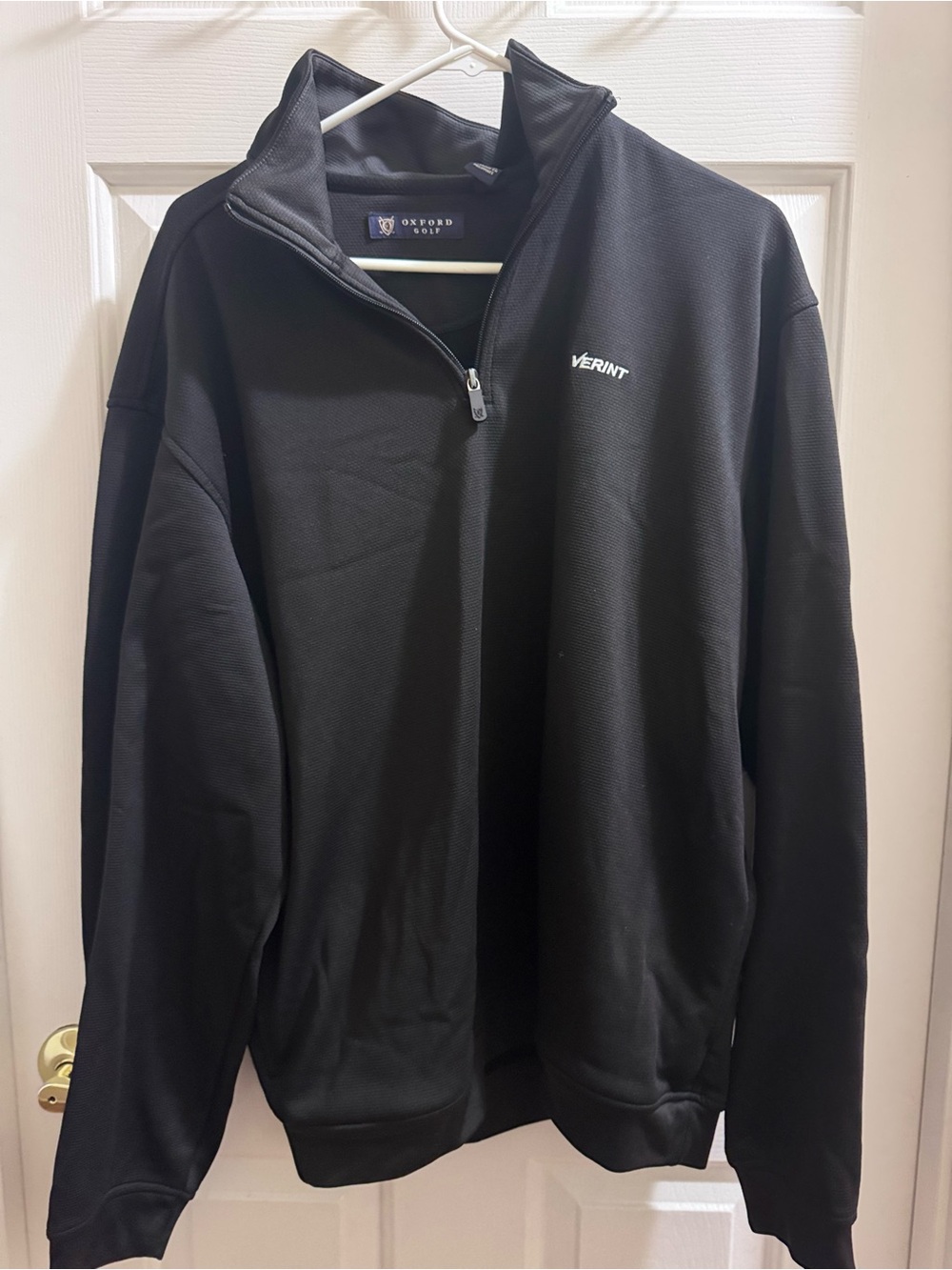 Oxford Black Men’s Zip-Up Pullover Sweater